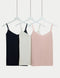 3pk Cotton Rich Strappy Vests